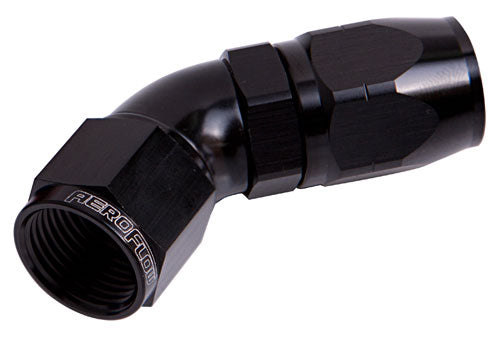 AF552-20BLK -  550 Series Cutter One-Piece Full Flow Swivel 45° Hose End -20AN