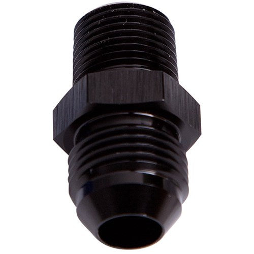 AF816-06-06BLK - NPT to Straight Male Flare Adapter 3/8" to -6AN Black Finish