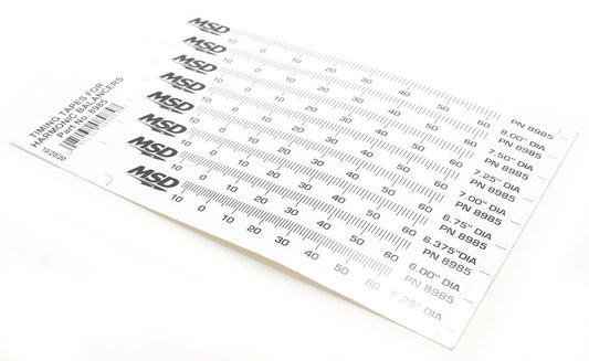 MSD8985 -  Timing Tapes for Harmonic Balancers 5.250 to 8 in. Diameter Balancer